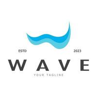 Water wave icon vector