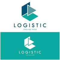 logística logo icono ilustración vector diseño distribución símbolo entrega de bienes economía finanzas