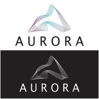 plantilla de vector de ilustración de icono de diseño de logotipo de aurora