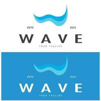 Water wave icon vector