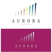 plantilla de vector de ilustración de icono de diseño de logotipo de aurora