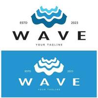 Water wave icon vector