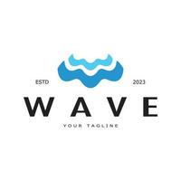 Water wave icon vector