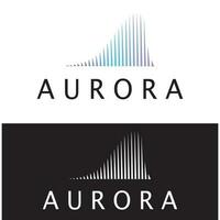 plantilla de vector de ilustración de icono de diseño de logotipo de aurora