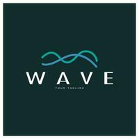 Water wave icon vector