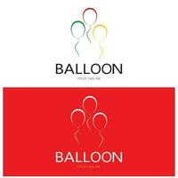 simple balloon logo, for kids event, toy shop, birthday, holiday vector