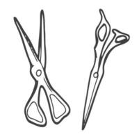 Doodle style scissors illustration. scissors, vector sketch illustration