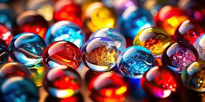 . . Graphic vibrant pattern of colorful circle ball marbles. Graphic Art photo