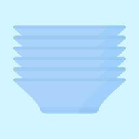 Stack of bowl in flat vector illustration design