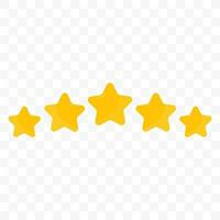 Vector five stars customer product rating review