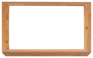 square wooden frame isolated transparent background png