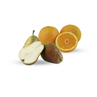 pear and orange isolated transparent background png