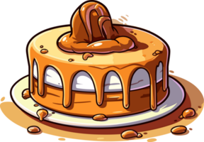 Cartoon Cake , illustration, Cute Design, Tshirt png