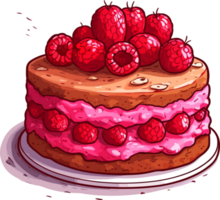 cartone animato torta , illustrazione, carino design png