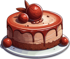 cartone animato torta , illustrazione, carino disegno, maglietta png