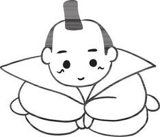 chico dibujos animados garabatear kawaii anime colorante página linda ilustración dibujo personaje chibi manga cómic vector