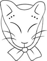 perro dibujos animados garabatear kawaii anime colorante página linda ilustración dibujo acortar Arte personaje chibi manga cómic vector