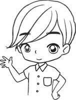cartoon doodle kawaii anime coloring page cute illustration drawing character chibi manga comic vector