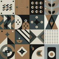 Abstract geometric pattern design in retro style. Vector illustration.