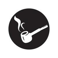 smoking pipe icon clipart logo vector