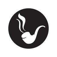 smoking pipe icon clipart logo vector