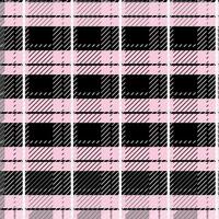 rosado y negro escocés tejido tartán tartán sin costura modelo. vector