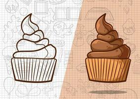 cartoon style delicious chocolate art illustration vector