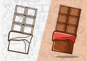 cartoon style delicious chocolate art illustration vector