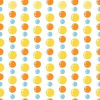 Seamless pattern of hand drawn doodle bubbles on isolated background. Design for celebrations, scrapbooking, textile, home and nursery decor, paper craft. vector