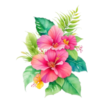 Colorful floral bouquet of botanical summer flowers for wedding, valentine anniversary, png