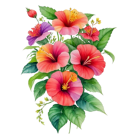 colorato floreale mazzo di botanico estate fiori per nozze, San Valentino anniversario, ai generativo png