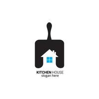 cocina hogar logo diseño vector