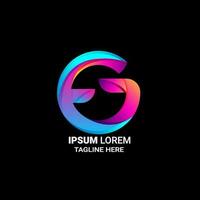 modern logo design vector of initials E and G