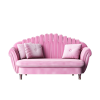 roze sofa geïsoleerd. illustratie ai generatief png