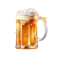 Becher frisch Bier isoliert. Illustration ai generativ png