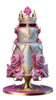 Royal Tiered Pink Princess Cake png