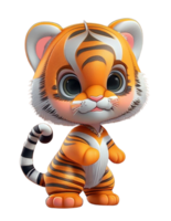 Baby Tiger Bettzeit ai generiert png