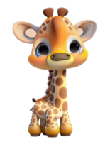 pequeno bebê girafa ai gerado png