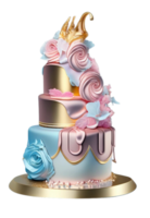 reale stanco rosa Principessa torta ai generato png