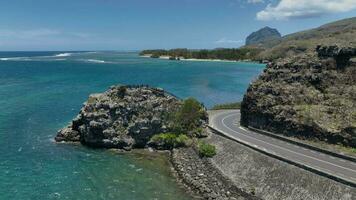 Baie du Deckel Maconde Aussicht Punkt, Mauritius Sehenswürdigkeiten, Antenne Aussicht video