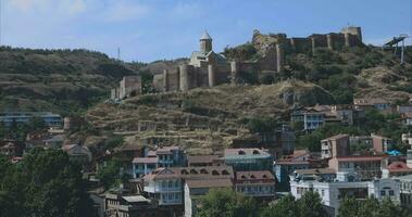 narikala vesting over- oud tbilisi, Georgië video