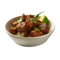 Rendang Indonesian Traditional Food with Herbs and Spices. AI Genereated png