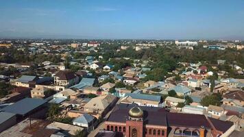 aéreo panorama do taraz cidade Centro, Cazaquistão video