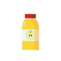 Juice icon. Apple juice bottle icon isolated on white background. vector