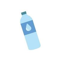 Plastic water bottle full of fresh spring water, hydration and beverages concept vector