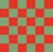 Tartan plaid black brown and red line fabric texture green background seamless pattern ,Scottish cage vector