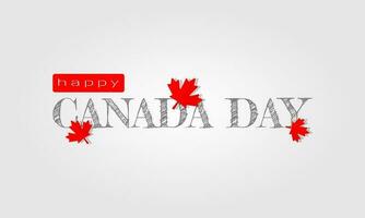 Happy Canada Day background with maple leaf vector