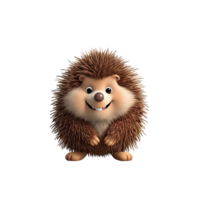 3D Realistic Cute Porcupine png