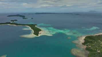 palawan lujo islas con blanco playas, aéreo vista, Filipinas video