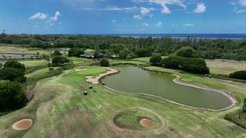 Golf Club In Bel Ombre, Mauritius Aerial Coast video